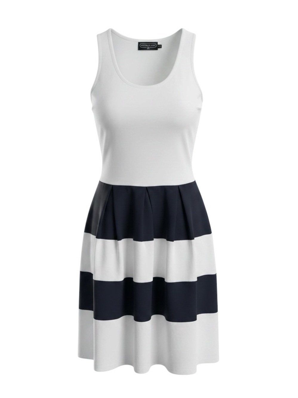 Duffield Lane The Pique Ludington Dress Navy White Size Small